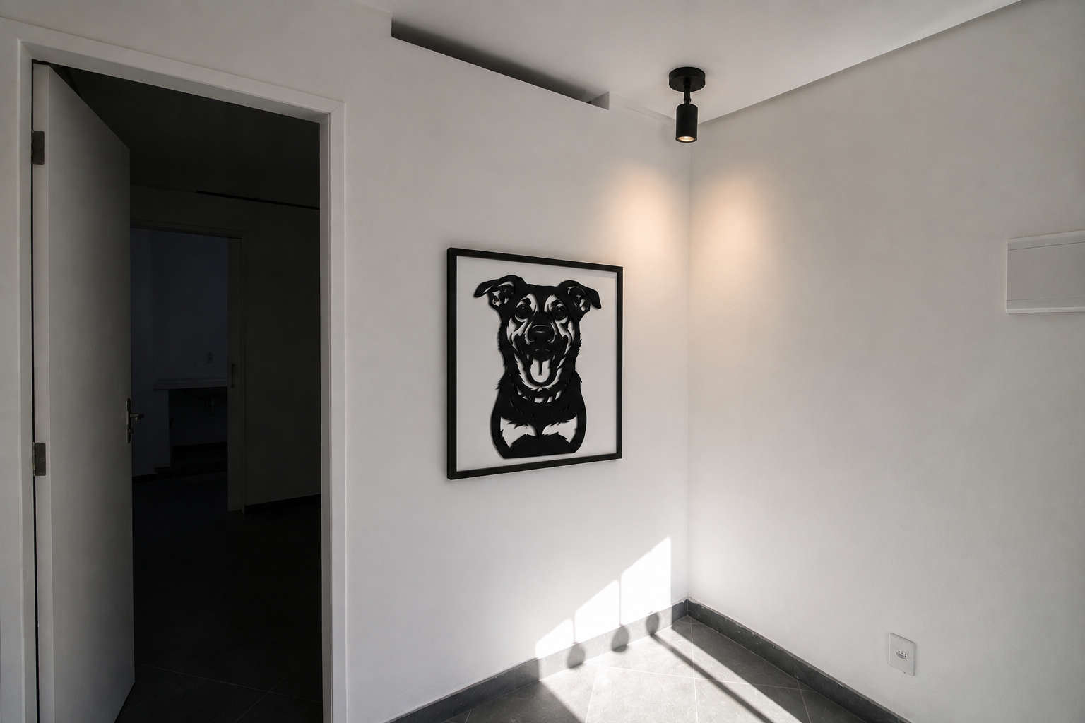 Quadro 3D pronto na parede